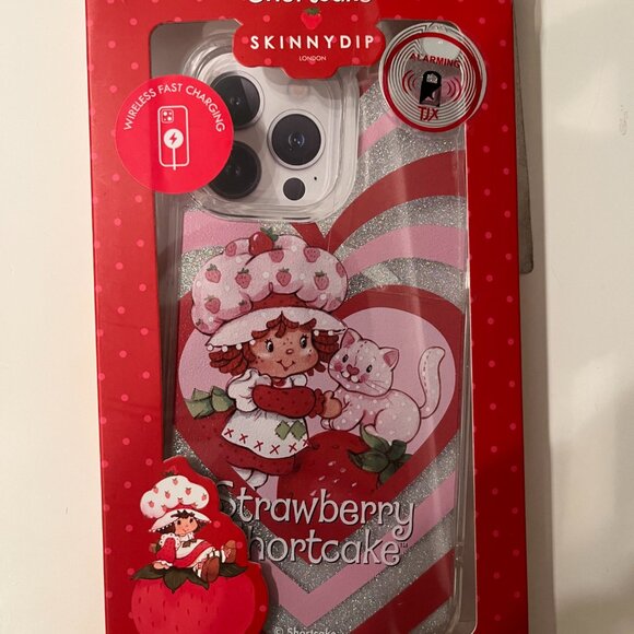 Strawberry Shortcake iPhone 14 Pro Max (or 13 Pro Max) Case Glitter NWT (e/x) - Picture 7 of 9